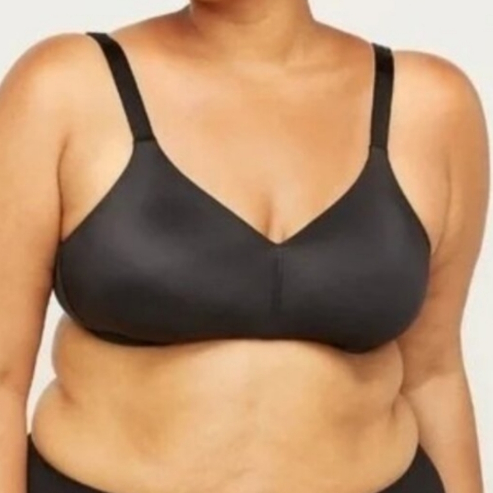 New Catherines 46B Full Coverage Smooth No Wire Bra Black Wireless